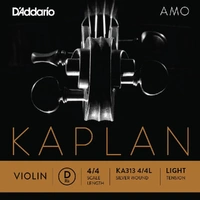 D'Addario Kaplan Amo Violin D String, 4/4 Scale, Light Tension