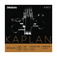 D'Addario Kaplan Amo Violin G String, 1/2 Scale, Medium Tension