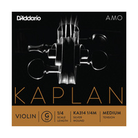 D'Addario Kaplan Amo Violin G String, 1/4 Scale, Medium Tension
