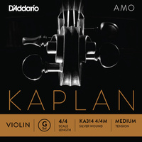 D'Addario Kaplan Amo Violin G String, 4/4 Scale, Medium Tension