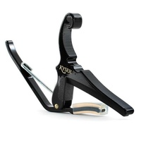 Kyser KG12B 12-String Capo - Black Spring-loaded Capo for 12-string Guitar
