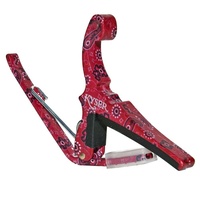  Kyser KG6RBA  6-String Quick-Change Capo for Acoustic Guitars - Red Bandana