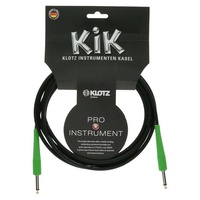 Klotz KIKC30PP4 pro Guitar instrument cable with coloured Green sleeves 3m