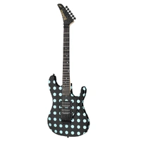 Kramer Electric Guitars Nightswan Mahogany Maple Neck - Black W/ Blue Polka Dot