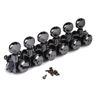 Kluson 6-In-Line Revolution Series Locking Tuners for Vintage Fender Black