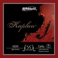 D'Addario Kaplan Cello Single A String, 4/4 Scale, Medium Tension