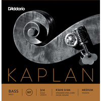 D'Addario Kaplan Solo Double Bass String Set, 3/4 Scale, Medium Tension