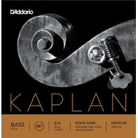 D'Addario Kaplan Solo Double Bass Strings Set, 3/4 Scale, Medium Tension