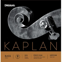 D'Addario Kaplan Solo Double Bass B String, 3/4 Scale, Medium Tension