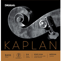 D'Addario Kaplan Solo Double Bass D-Ext String, 3/4 Scale, Medium Tension