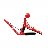 Kyser Quick-Change Ukulele Capo - Red Hibiscus KURHA