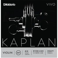 D'Addario Kaplan Vivo Violin String Set, 4/4 Scale, Heavy Tension