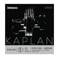 D'Addario Kaplan Vivo Violin E String, 1/2 Scale, Medium Tension