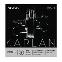 D'Addario Kaplan Vivo Violin E String, 1/2 Scale, Medium Tension