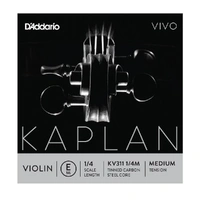 D'Addario Kaplan Vivo Violin E String, 1/4 Scale, Medium Tension