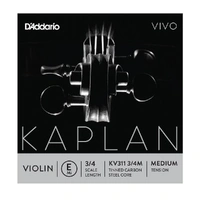 D'Addario Kaplan Vivo Violin E String, 3/4 Scale, Medium Tension