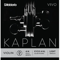 D'Addario Kaplan Vivo Violin D String, 4/4 Scale, Light Tension