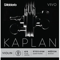 D'Addario Kaplan Vivo Violin D String, 4/4 Scale, Medium Tension