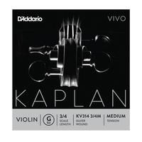 D'Addario Kaplan Vivo Violin G String, 3/4 Scale, Medium Tension