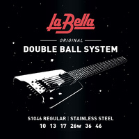 La Bella Regular stainless steel Double Ball end Guiatr strings 0.010-.046 S1046