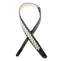 D'Addario Hex Studded Leather Guitar Strap