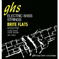 GHS L3075 Brite Flats Electric Guitar Bass Strings 45 - 98 Light Gauge Long Scal