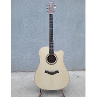 LA Guitars Spruce/ Mahogany Dreadnought Acoustic Guitar C/w Cutaway