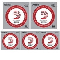 5 x D'Addario LE015  Plain Steel Loop End Single String, .015
