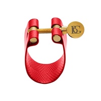 BG LFT9 Red Ligature with Cap for Tenor  Saxophone - Flex Fabric Made in France