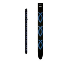 Perri's Leathers 2" Polyester Guitar Strap - Blue Fish  Adjustable Length