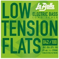 La Bella LTF-4A Low Tension Stainless Flatwound Bass Strings Long Scale