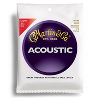 Martin M-190 Traditional 80/20 Bronze Light Acoustic 12-String Guitar Strings