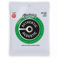 Martin Authentic Acoustic Marquis Silked Guitar Strings - 80/20 Bronze Light