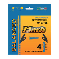Markbass Balanced Nickel on Stainless Steel Roundwound Bass Strings