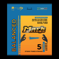 Markbass Balanced Nickel on Stainless Steel 5 - String Bass Strings 45 - 130