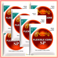 6 Sets Martin MFX130 Flexible Core Silk & Phosphor  Acoustic Strings 11-47