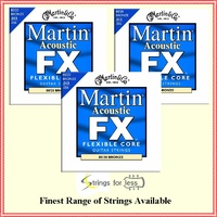 3 sets Martin Acoustic Guitar Strings Flexible Core MFX650 80/20 Bronze 13 - 56 