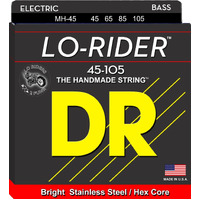 DR Strings Lo Rider MH-45  Stainless Steel Bass Guitar String Set  45 - 105