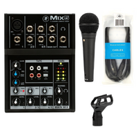 Mackie Mix5 5-channel Compact Mixer + Rode M1 Microphone and BBT 10Ft XLR Cable