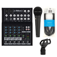 Mackie Mix8 8-channel Compact Mixer + Rode M1 Microphone and BBT 10Ft XLR Cable