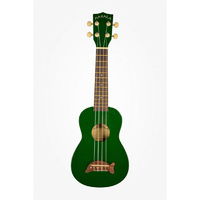 Kala Makala Dolphin Series Sporano Ukulele Solid Green Gloss with Bag