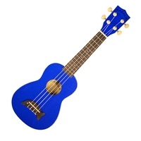 Kala Makala Dolphin Series Sporano Ukulele Metallic Blue  Gloss with Bag