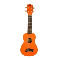 Kala Makala Dolphin Series Sporano Ukulele Solid Orange Gloss with Bag