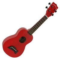 Kala Makala Dolphin Series Sporano Ukulele Solid Red Gloss with Bag