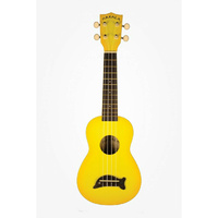 Kala Makala Dolphin Series Sporano Ukulele Solid Yellow Gloss with Bag