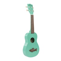 Kala Makala Shark Series Sporano Ukulele Green Surf  with Bag