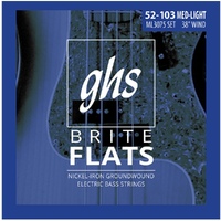 GHS ML3075 Brite Flats  Electric Bass Guitar Strings  52 - 103 Long Scale