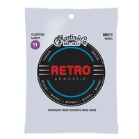 Martin MM11 Retro Custom Light Monel Acoustic Guitar Strings 0.011 - 0.052