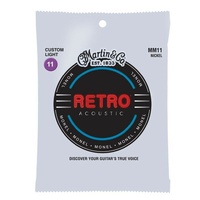 Martin MM11 Retro  Custom Light Monel Acoustic Guitar Strings  0.011 - 0.052