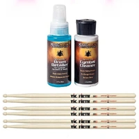 Music Nomad Drum & Cymbal Care Kit + 3 Pairs Vic Firth 7A Drumsticks